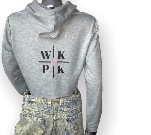 Grey Crop hoodie